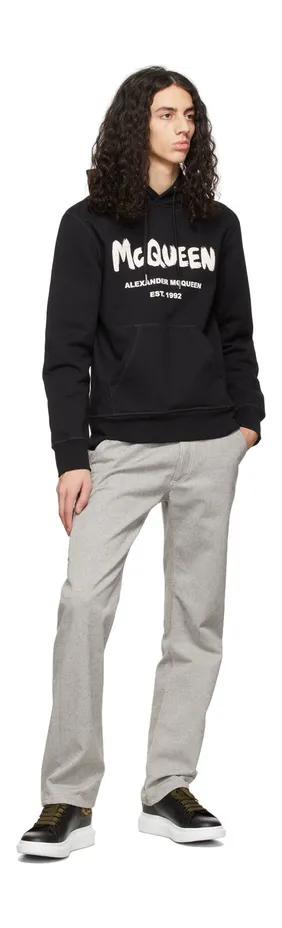 Alexander McQueen Black & Khaki Oversized Larry Sneakers (688524WIBN1) (5)