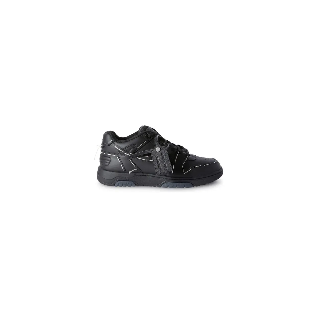 OFF-WHITE Out Of Office OOO Low Tops Sartorial Stitching Black (OMIA189S23LEA0141010)