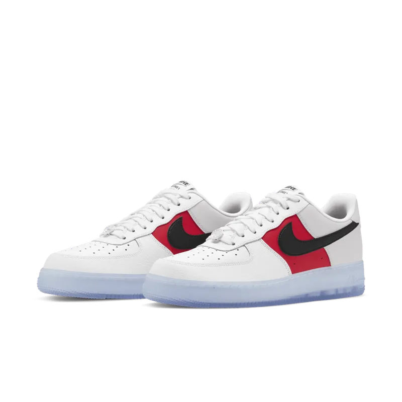 Nike Air Force 1 Low White Red Black (Icy Soles) White/Vast Grey-University Red-Black (CT2295-110)