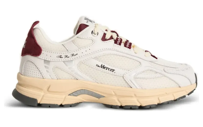 The Mercer Brand The Re-Run sneakers met vlakken – Beige (ME261004W)
