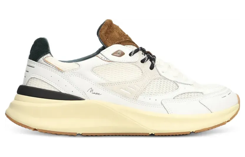 D.A.T.E. Musa HF Sneakers mit Einsätzen – Weiß (M451MSHFWG)