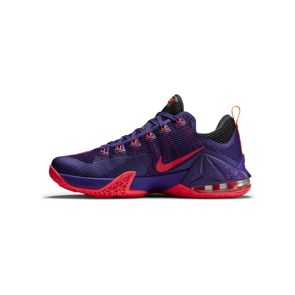 Nike LeBron 12 Low Court Purple Court Purple/Bright Crimson-Cave Purple-Laser Orange (724557-565)