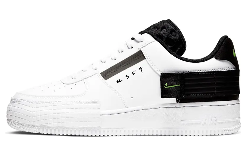 Nike Air Force 1 Type White Black Volt