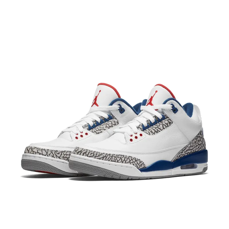 Jordan 3 Retro True Blue (2016) White/True Blue-Varsity Red (854262-106)