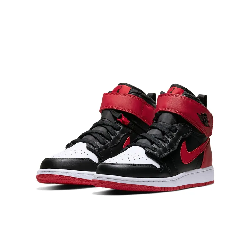 Jordan 1 Flyease Bred White Toe (GS) Black/Gym Red-White-Black (CT4897-001)