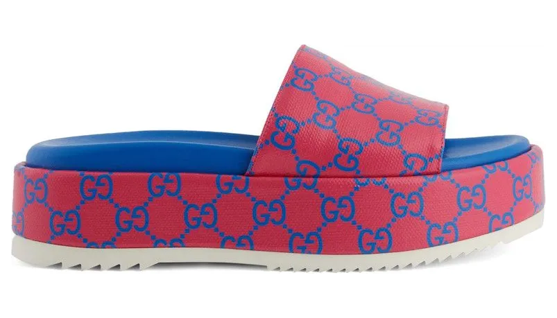 Gucci GG Platform Slide Fuchsia Blue (734913 FABJF 5614)