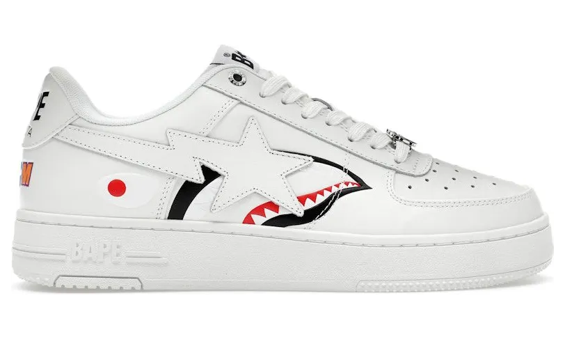 A Bathing Ape Bape Sta Low Shark Pack White (1K80-191-307-WHT)