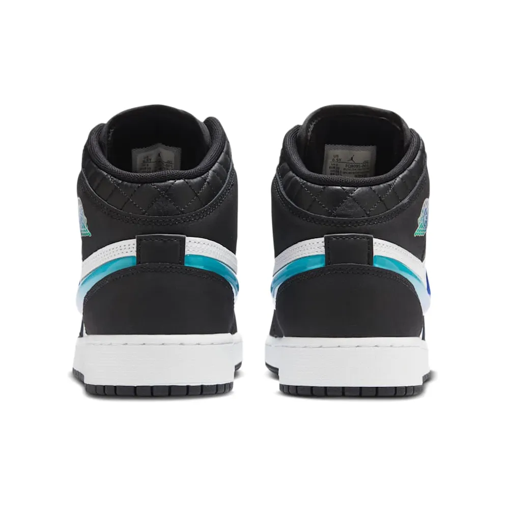 Jordan 1 Mid SE Black White Hyper Jade (FQ8095-001)