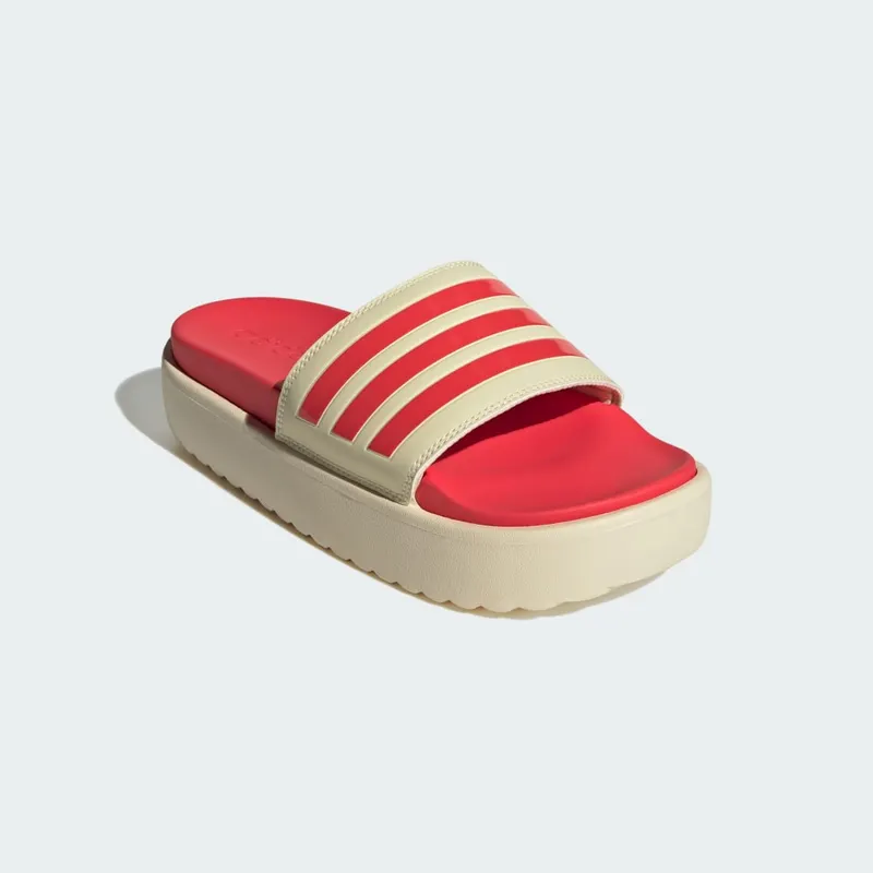 Adidas adilette Platform Slides Warm Vanilla / Semi Lucid Red / Semi Lucid Red (JP5676)
