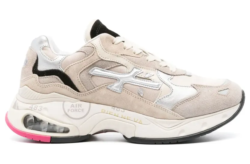 Premiata Sharky Sneakers mit Logo – Nude (SHARKYD314)