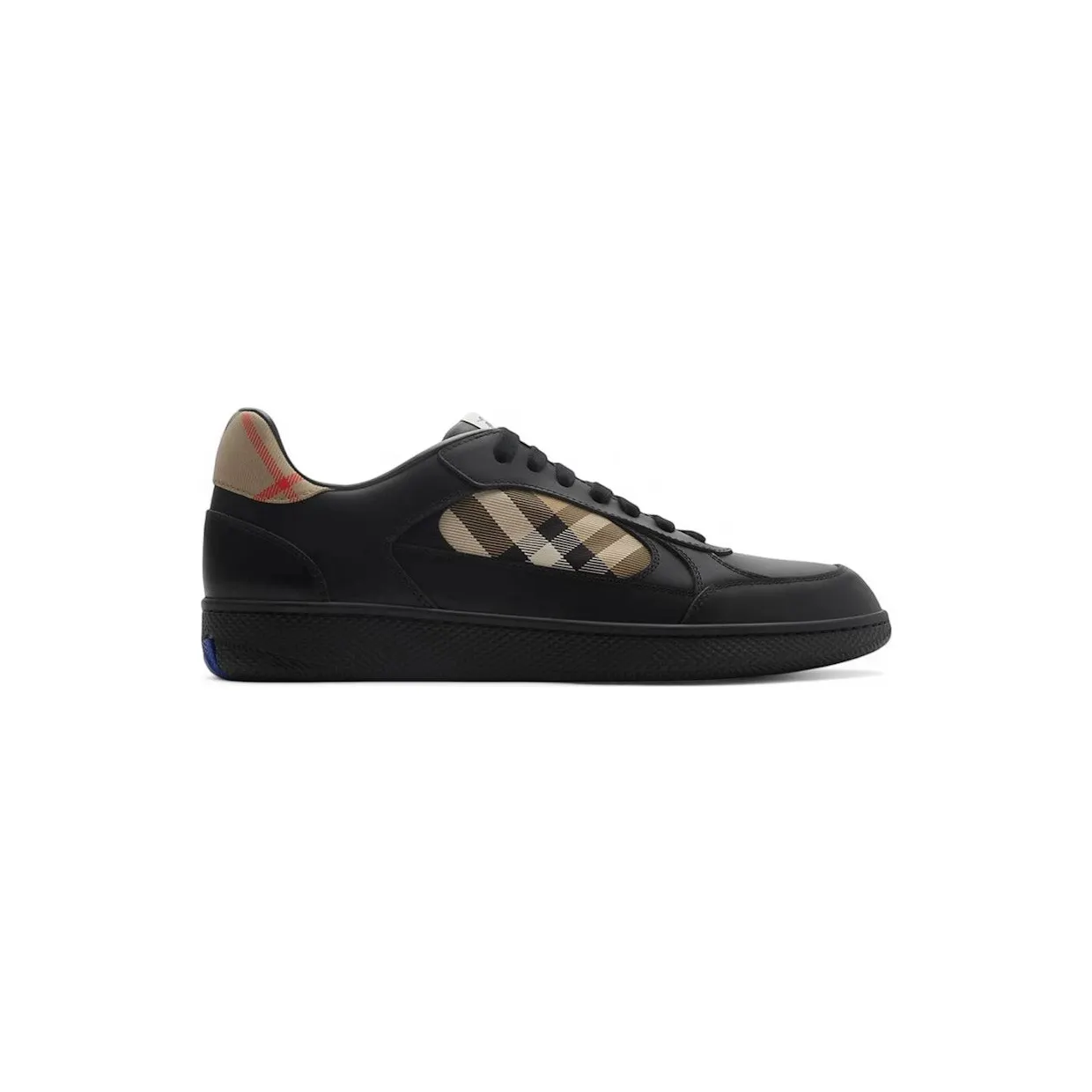 Burberry Leather and Check Terrace Sneakers Black Sand (8108650)