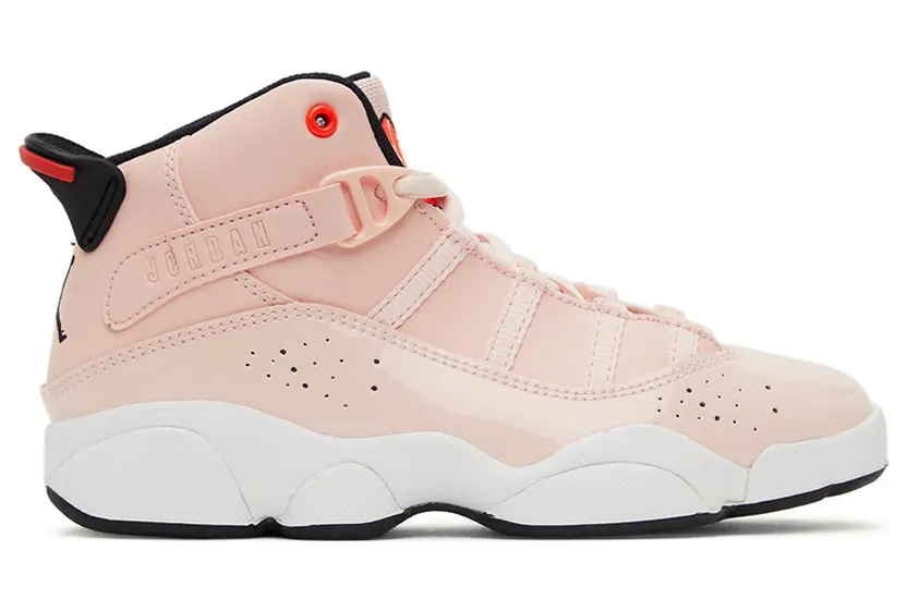 Nike Jordan Kids Pink & Red Jordan 6 Rings Little Kids Sneakers (323432-602)