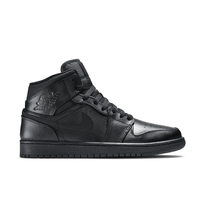 Jordan 1 Retro Mid Black Black/Black/Black (554724-030)
