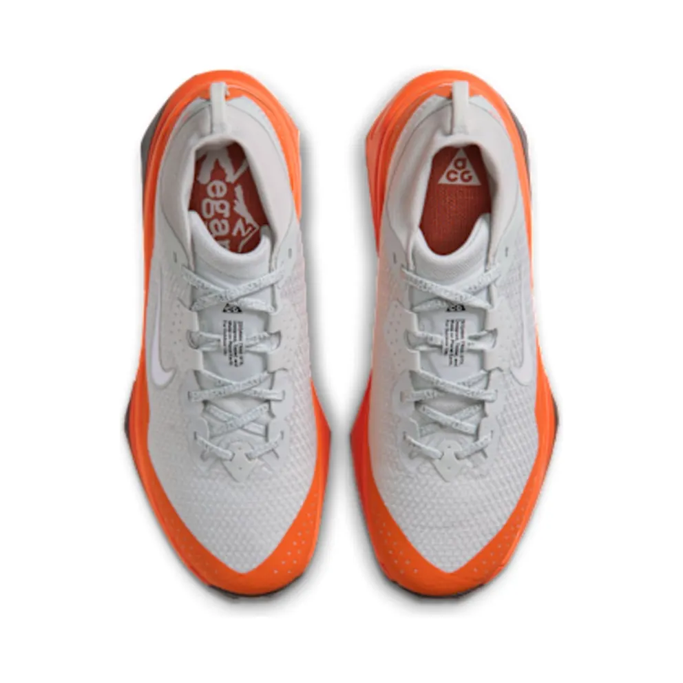 Nike ACG Zegama Trail GORE-TEX Waterproof Trail “Light Silver / Safety Orange / Black / Summit White” (IO7932-001)