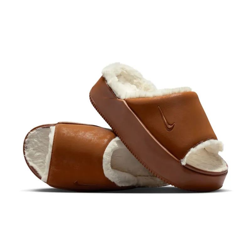 Nike Calm Elevation Fur Slide Light British Tan Coconut Milk (IO0496-200)