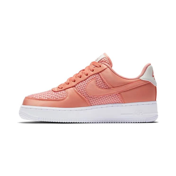 Nike Air Force 1 ’07 Low SE Woven “Crimson Bliss / Coral Stardust / White” (AA0287-601)