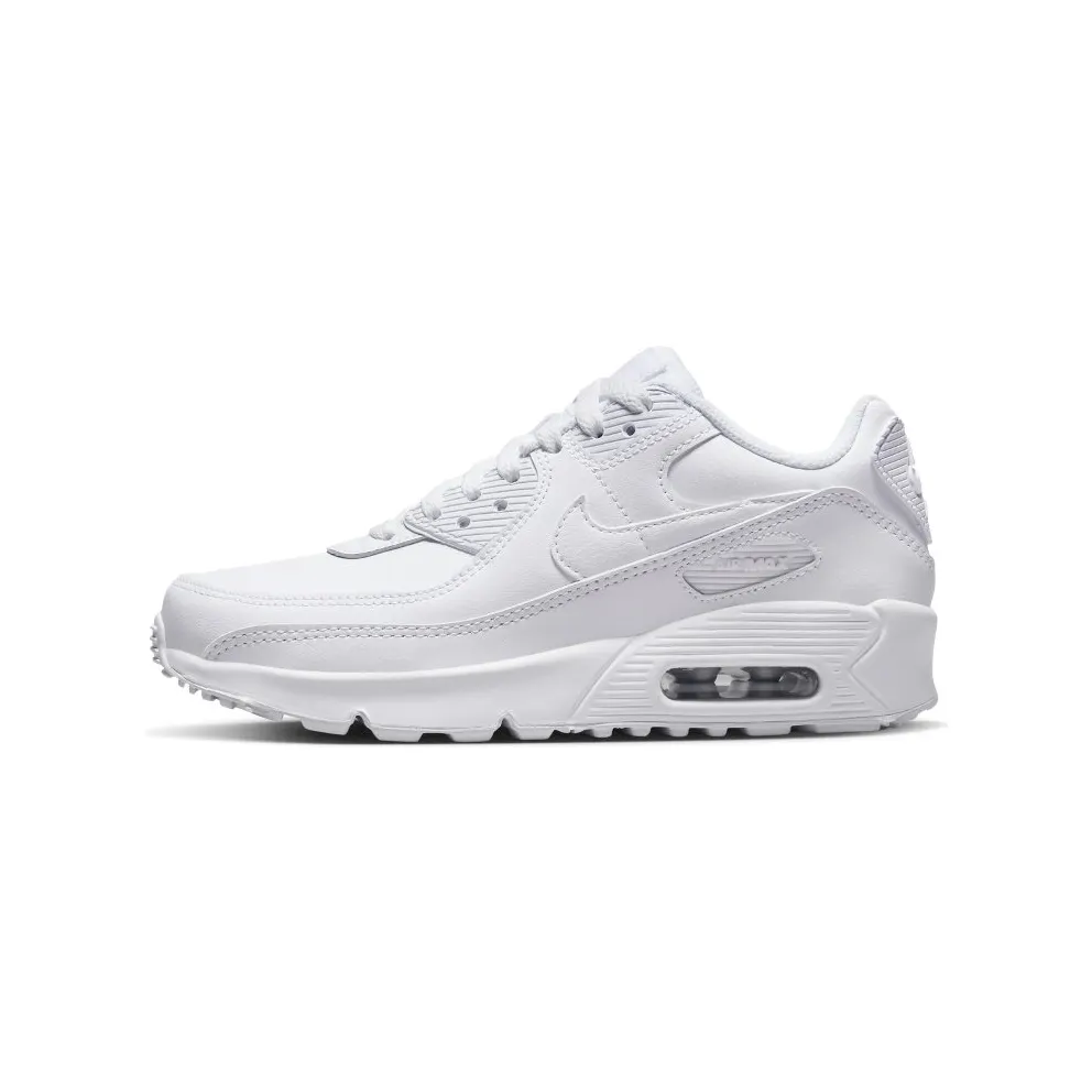 Nike Air Max 90 Recraft Triple White (GS) White/Metallic Silver-White-White (CD6864-100)