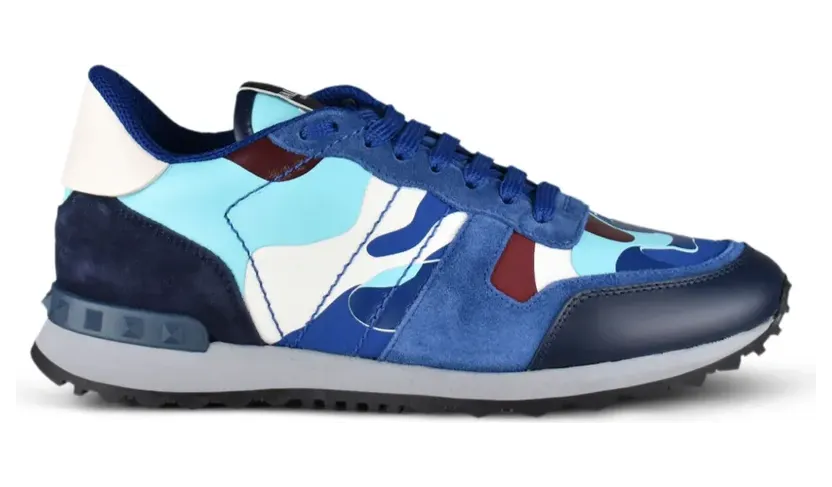Valentino Garavani Rockrunner sneakers met camouflageprint – Blauw (XY2S0723T)