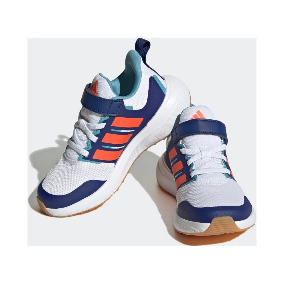 Adidas Fortarun 2.0 Cloudfoam Sport Running Elastic Lace Top Strap Cloud White / Solar Red / Victory Blue (HP5450)