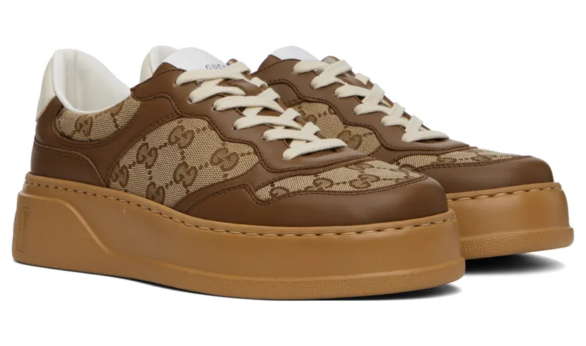 Gucci Brown GG Sneakers (675840 UPG20) (4)