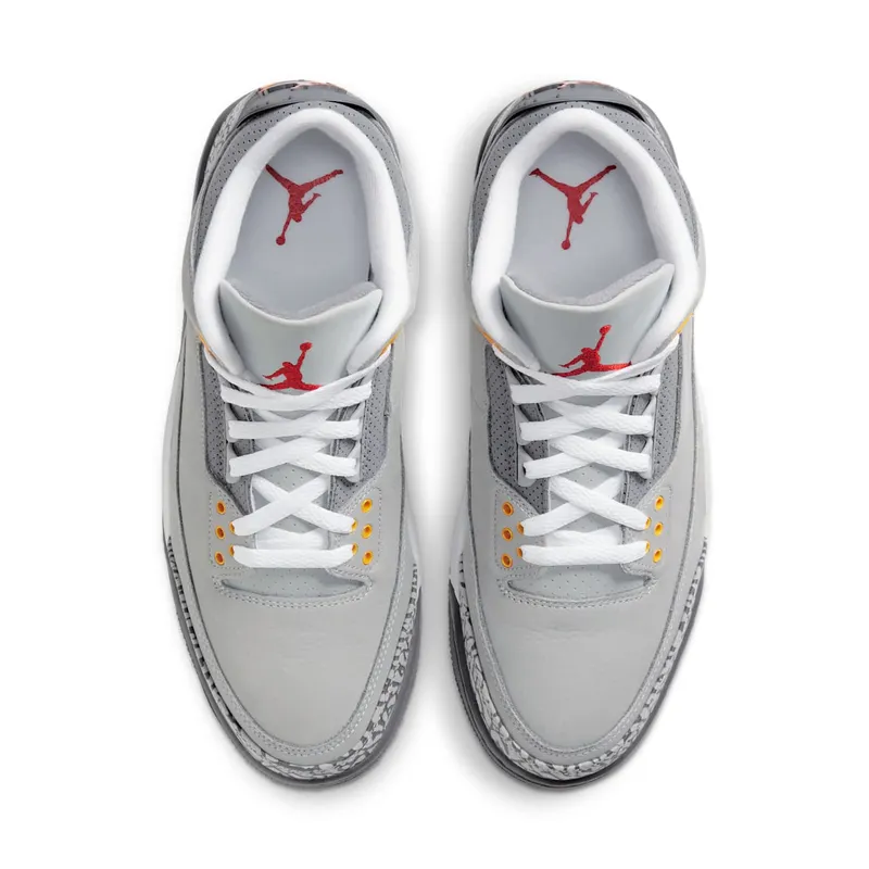 Jordan 3 Retro Cool Grey (2021) Silver/Light Graphite-Orange Peel-Sport Red (CT8532-012)