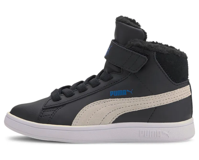 Puma Smash V2 Mid Fur V Wit/Zwart (366896-08)