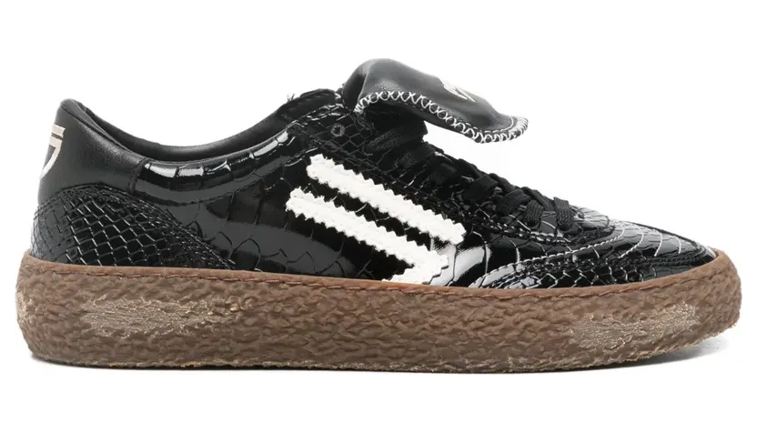 Puraai Sneakers met krokodillen-reliëf – Zwart (PU1405T008)