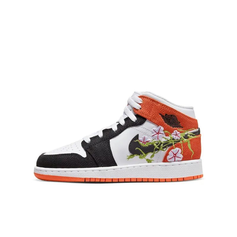 Air Jordan 1 Mid GS “Basketball Blossom” (DQ8390-100)