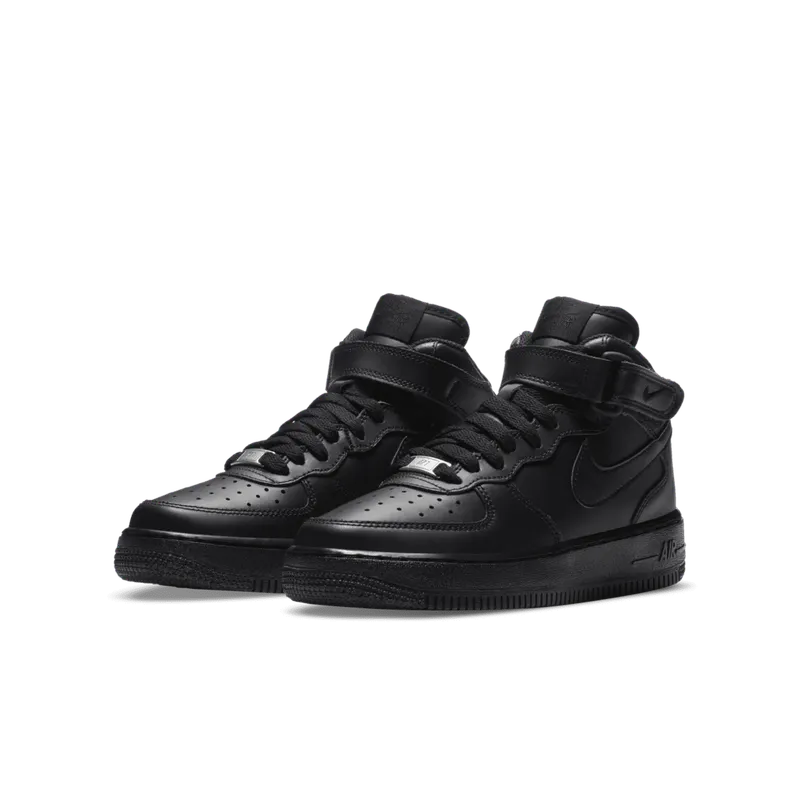 Nike Air Force 1 Mid Black 2014 (GS) Black/Black (314195-004)