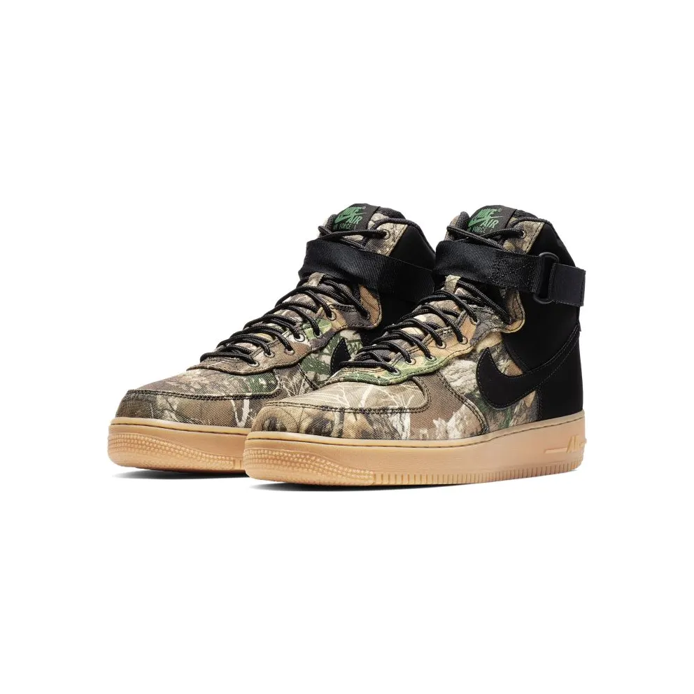 Nike Air Force 1 High Realtree Camo Black/Black-Aloe Green (AO2410-001)