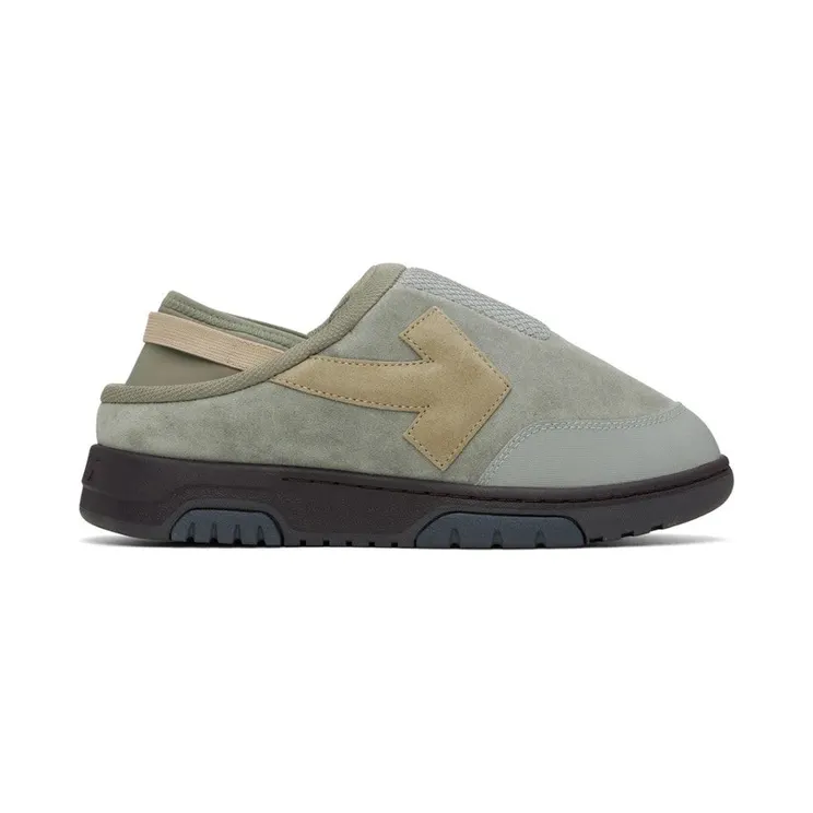 OFF-WHITE Out Of Office Mule Grey Beige (OMIA246F22LEA001)