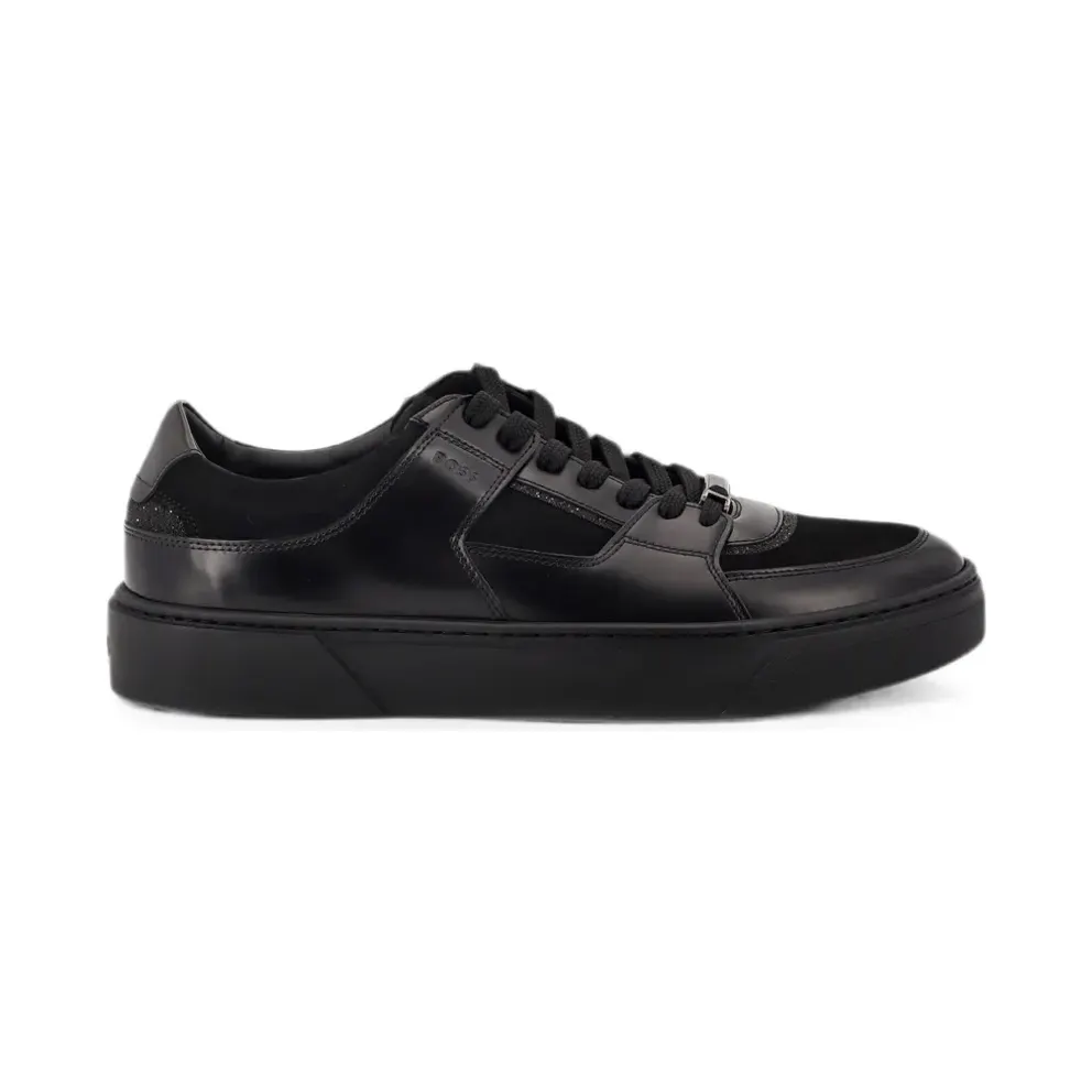 BOSS Leren verfraaid with stras – Black (50527840)