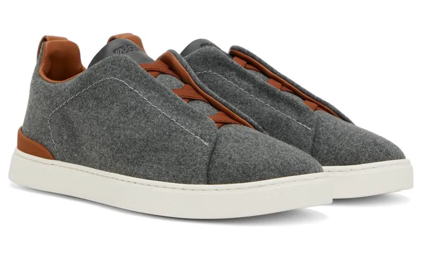 ZEGNA Gray & Brown Triple Stitch SGI (LHUTE-S5005Z) (4)
