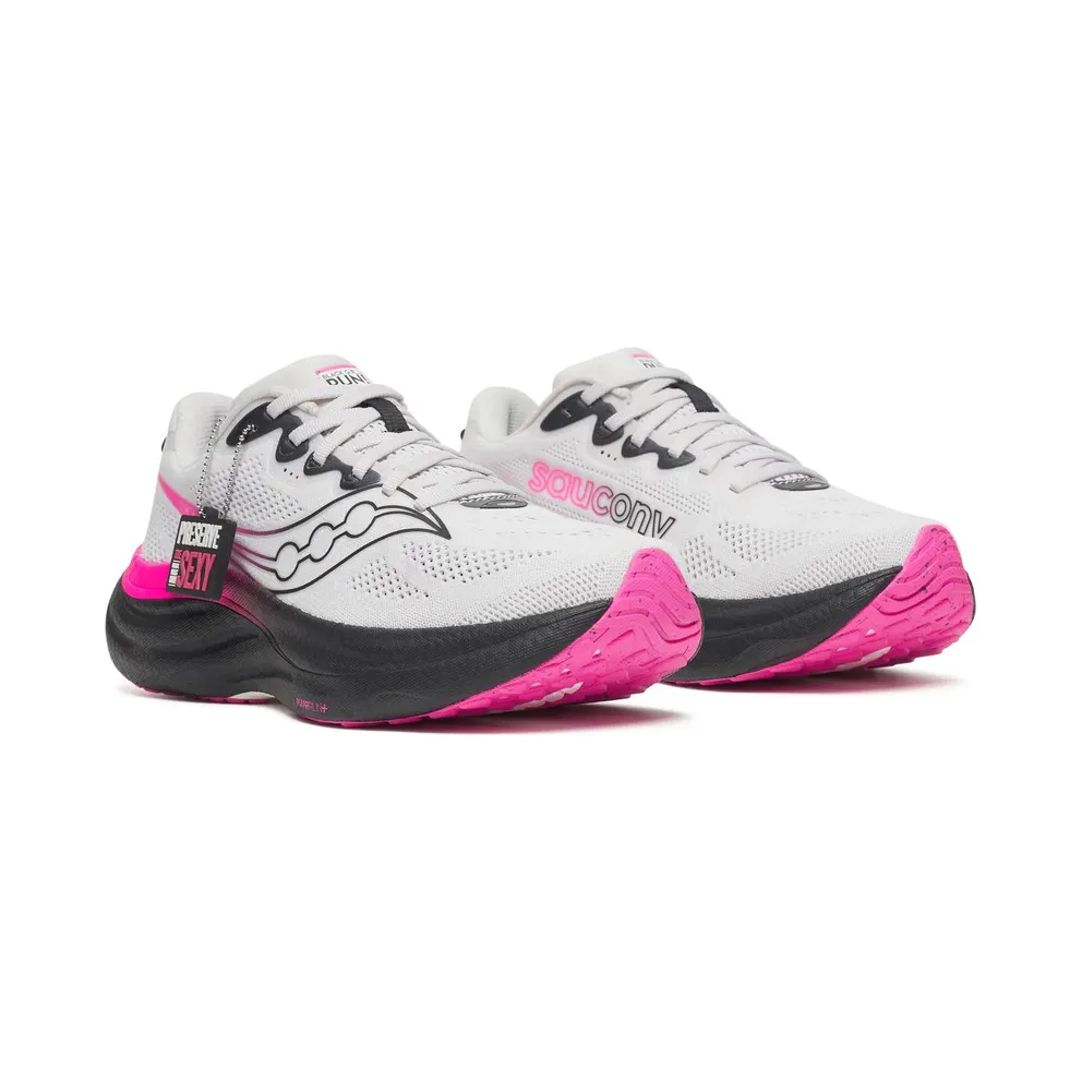 Saucony Ride 19 Black Girls Run Fog Hot Pink (S11055-400)
