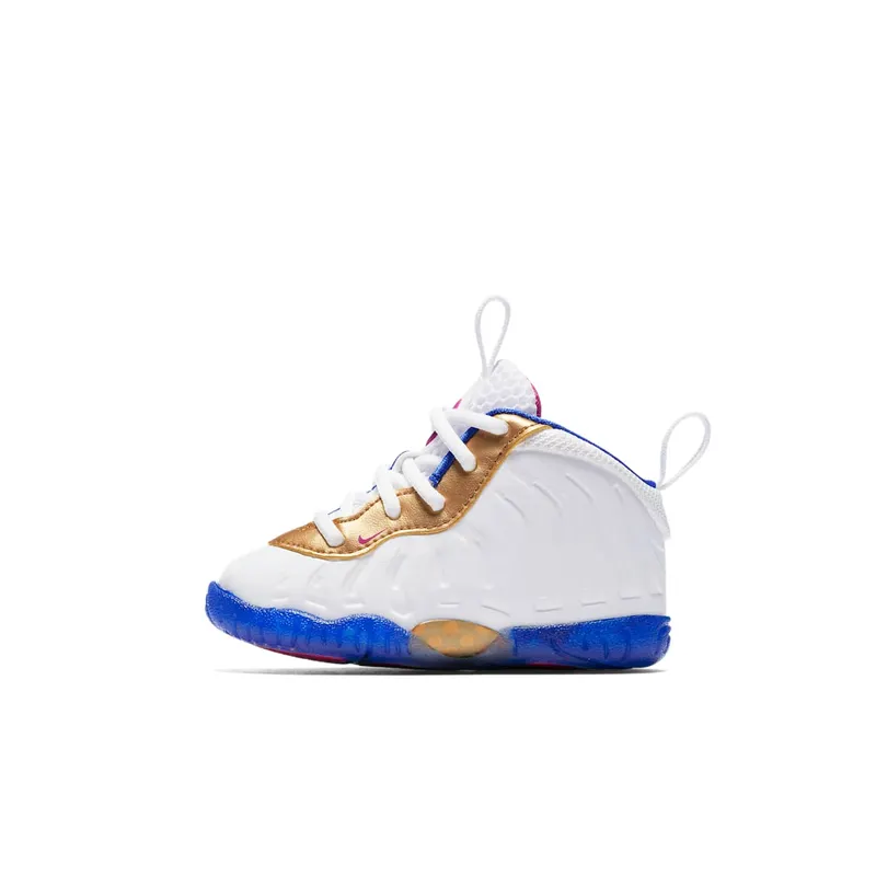 Nike Air Foamposite One Peanut Butter & Jelly (TD) White/Fuchsia Blast-Racer Blue (723947-103)