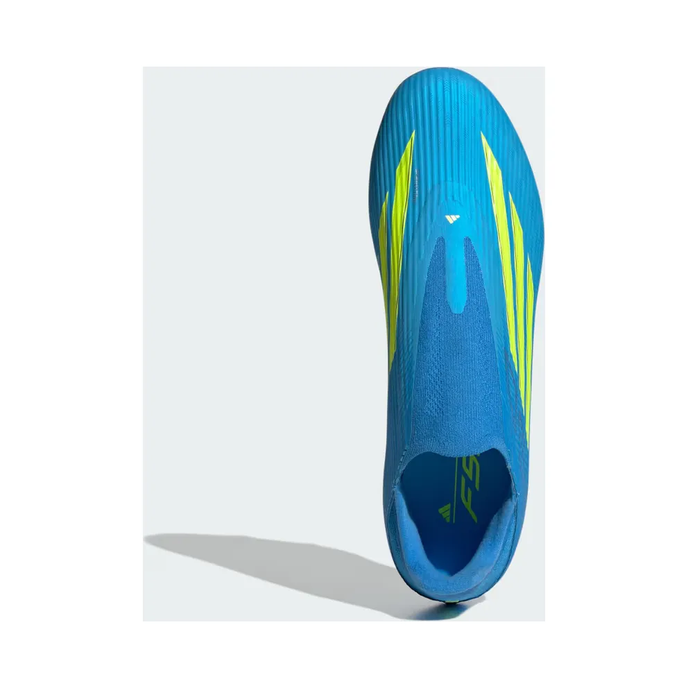 adidas F50 League Laceless Firm Ground / Multi Ground Football Boots “Lucid Ray Blue / Team Solar Yellow 2 / Lucid Aquamarine” (JR8985)