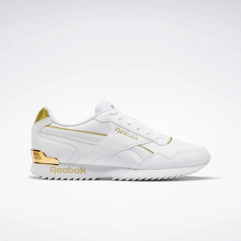 Reebok Royal Glide Ripple Clip White / White / Gold Metallic (G55757)