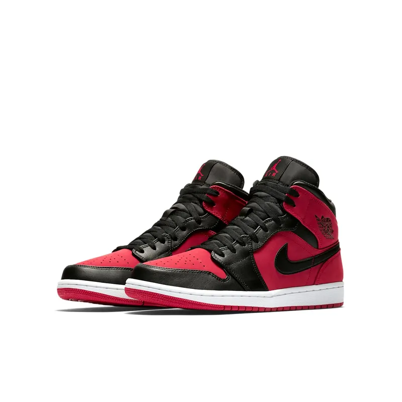 Jordan 1 Mid Gym Red Black (GS) Gym Red/Black-White (554725-610)