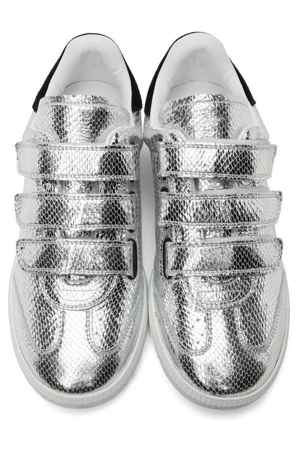 Isabel Marant Silver Goatskin Beth Sneakers (21HBK0031-21H021S) (5)