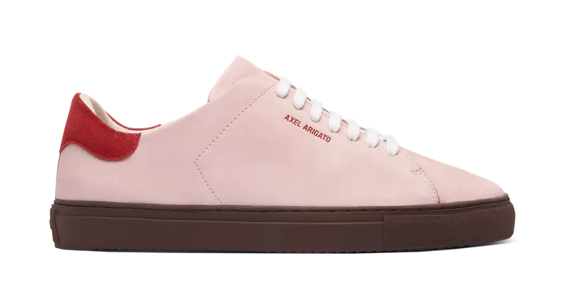 Axel Arigato Clean 90 Sneaker “Light Pink,Red” (F4625002)
