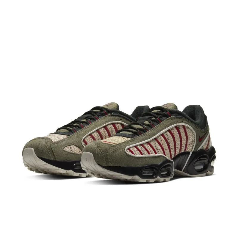 Nike Air Max Tailwind 4 Plaid Olive Olive Canvas/Team Red-Brown (CT1197-001)