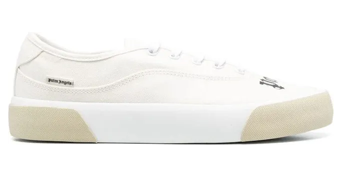 Palm Angels Logo Skaters Sneakers Cream White (PMIN001S23FAB0018501)