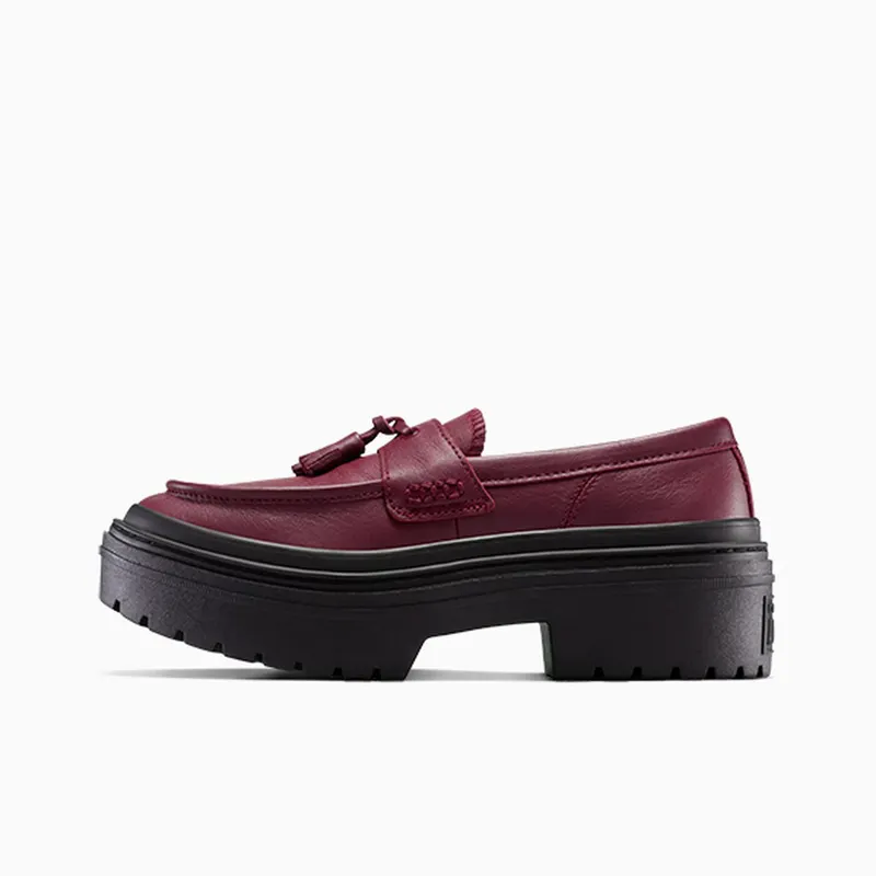 Converse Chuck Taylor All Star Lugged Heel Loafer Platform Leather Deep Bordeaux/Deep Bordeaux (A14708C)