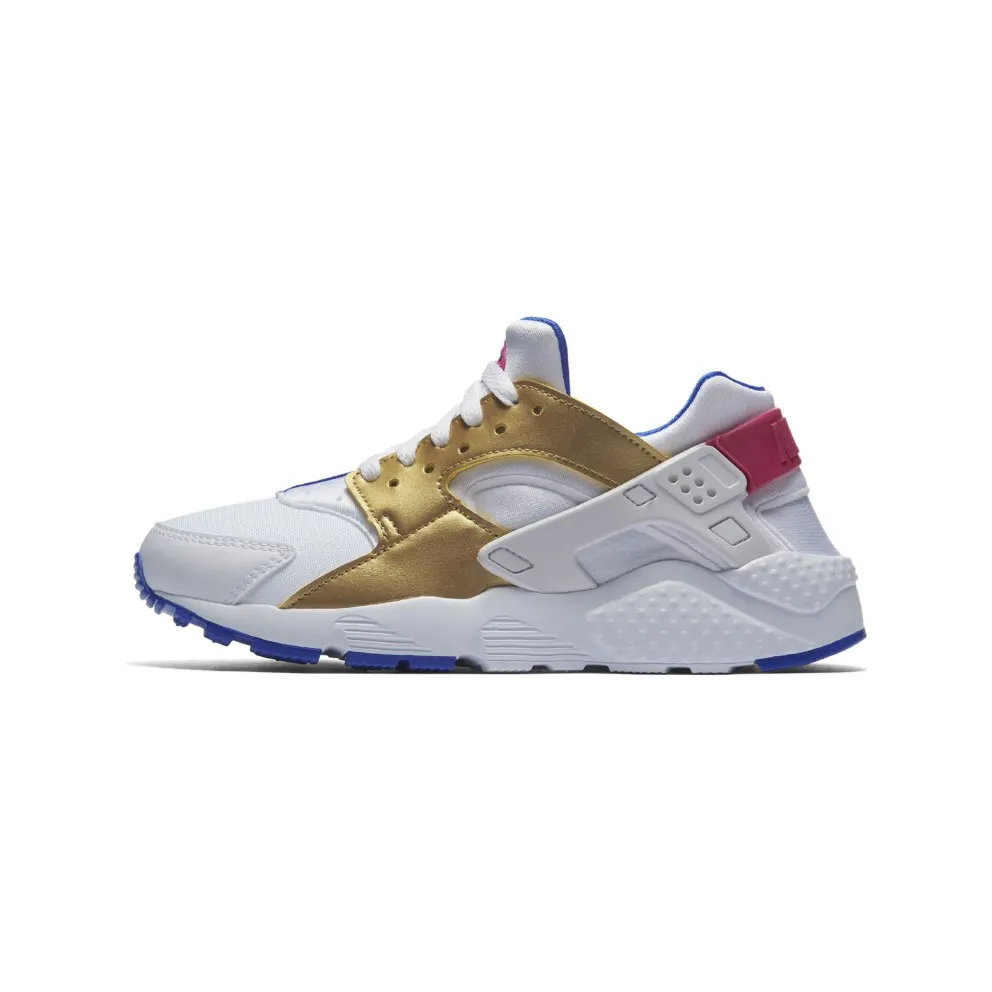 Nike Air Huarache Run Peanut Butter & Jelly (GS) White/Metallic Gold-Racer Blue (654280-109)