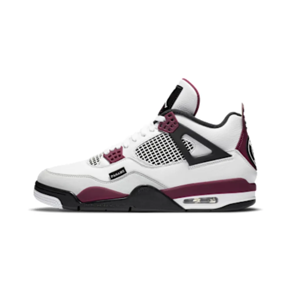 Jordan 4 Retro PSG Paris Saint-Germain White/Black-Metallic Gold-Bordeaux (CZ5624-100)