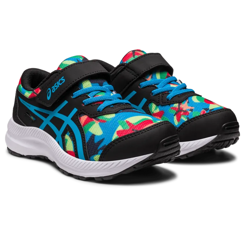 Asics CONTEND 8 PS PRINT Black/Island Blue (1014A293.003)