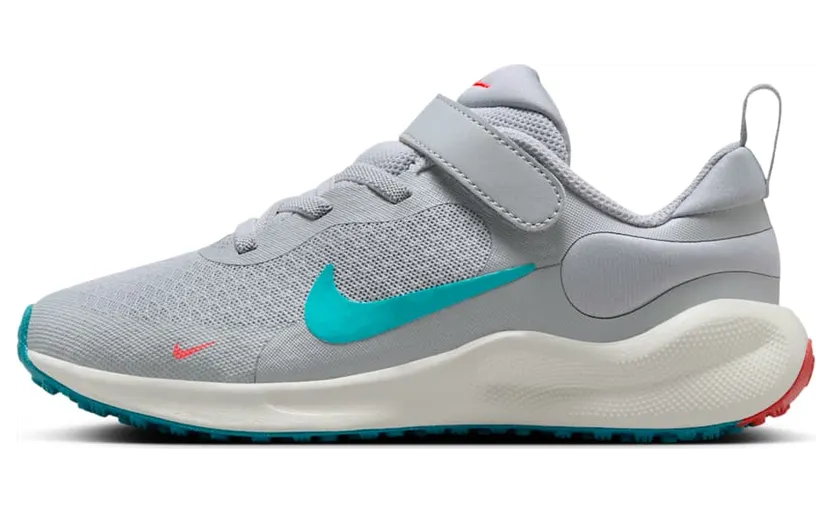 Nike Revolution 7 Wolf Grey Bright Crimson Summit White Dusty Cactus (FB7690-008)