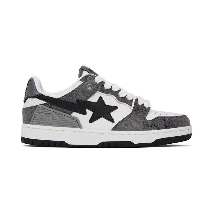A Bathing Ape Sk8 Sta #1 Black Snakeskin (1J80-191-055-BLK)