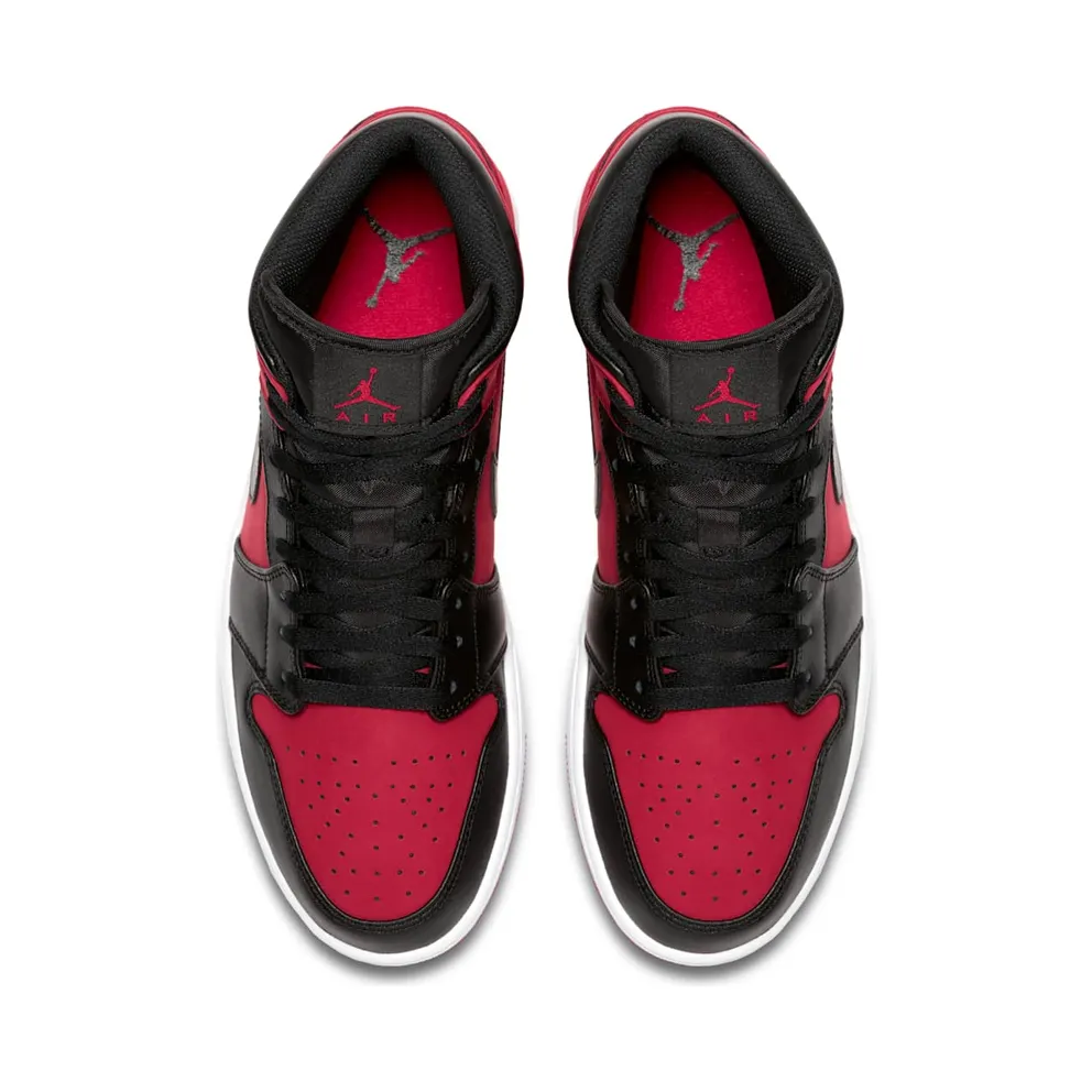 Jordan 1 Mid Gym Red Black (GS) Gym Red/Black-White (554725-610)