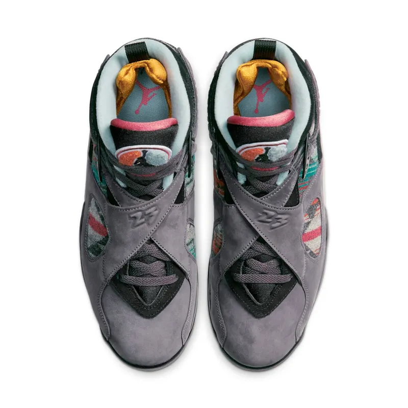 Jordan 8 Retro N7 (2019) Thunder Grey/Light Graphite-Gold Suede-Black (CQ9601-001)
